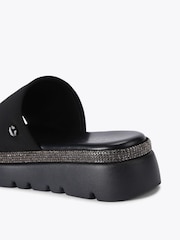 Carvela Comfort Black Dazzle Flatform Sandals - Image 3 of 4