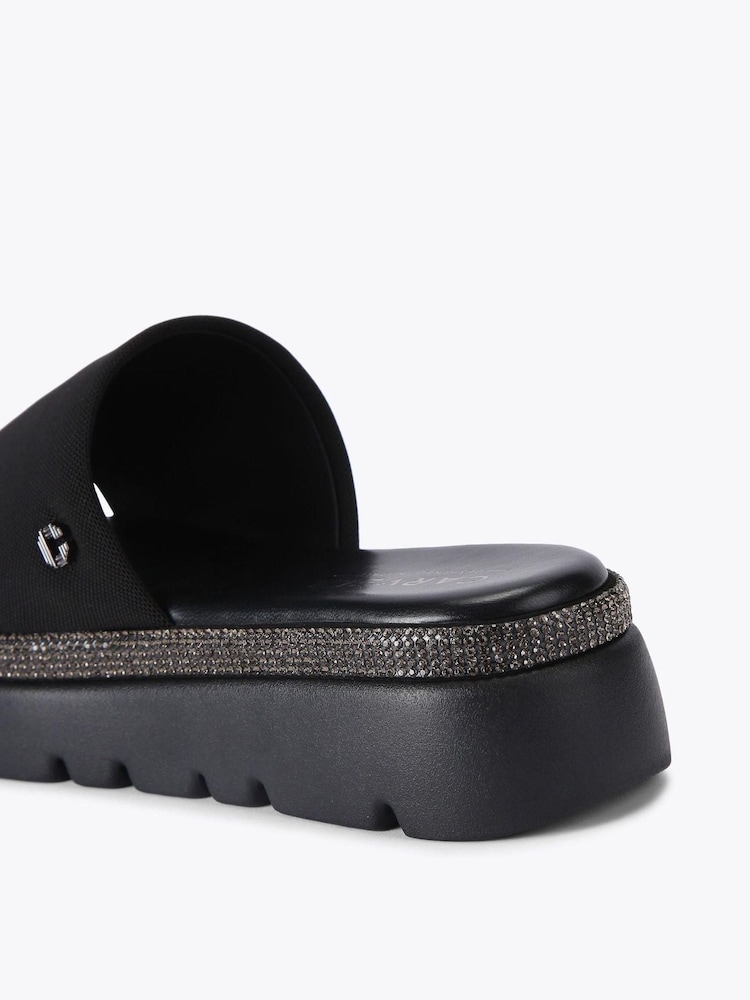 Carvela Comfort Black Dazzle Flatform Sandals - Image 3 of 4