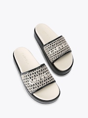 Negro - Carvela Cream Sorrento Flatform Sandals - Imagen 2 de 4
