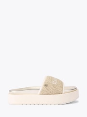 Carvela Cream Sorrento Flatform Sandals - Image 1 of 4