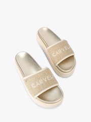 Carvela Cream Sorrento Flatform Sandals - Image 2 of 4