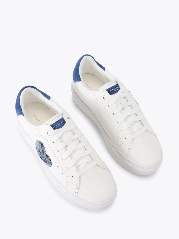 Kurt Geiger London Denim Lana Heart Trainers - Image 2 of 4
