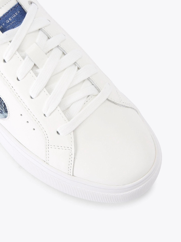Kurt Geiger London Denim Lana Heart Trainers - Image 4 of 4
