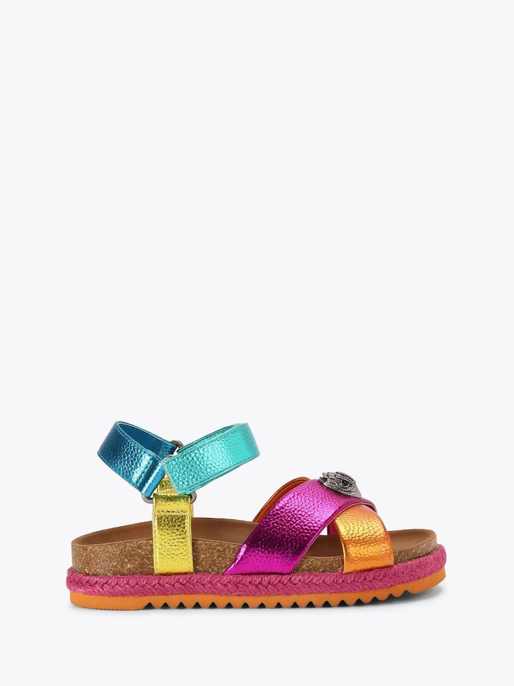 Kurt Geiger London Kids Pink Mini Kensington Espadrill Sandals - Image 1 of 4