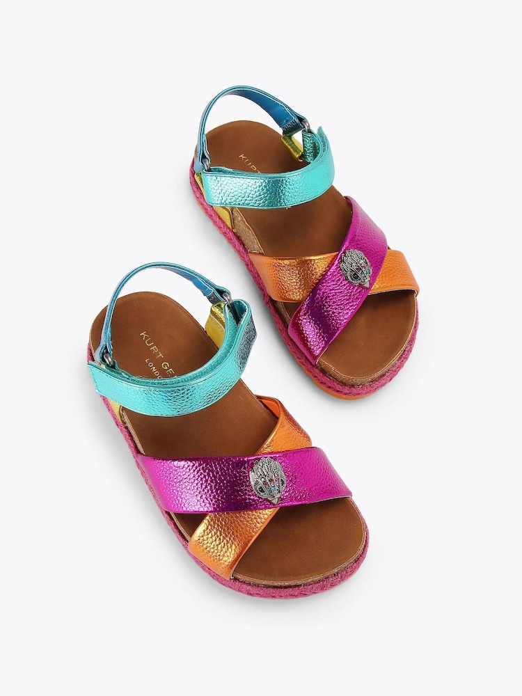 Kurt Geiger London Kids Pink Mini Kensington Espadrill Sandals - Image 2 of 4