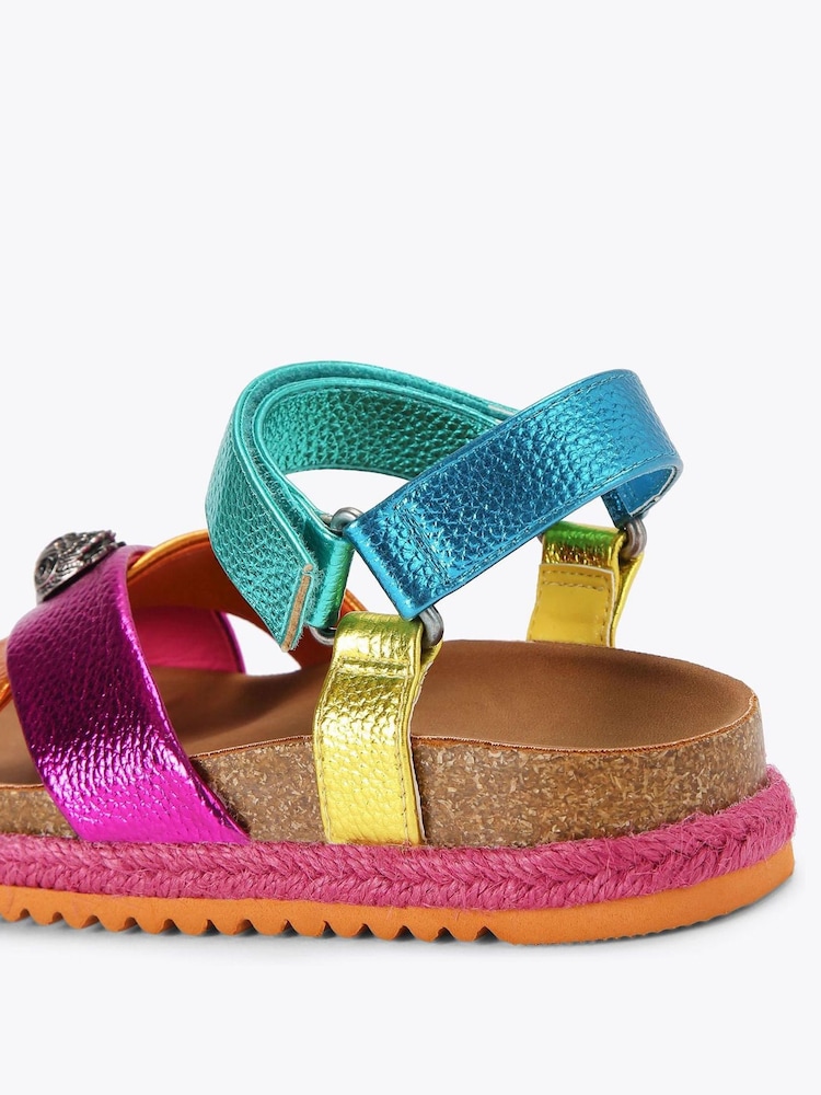 Kurt Geiger London Kids Pink Mini Kensington Espadrill Sandals - Image 4 of 4