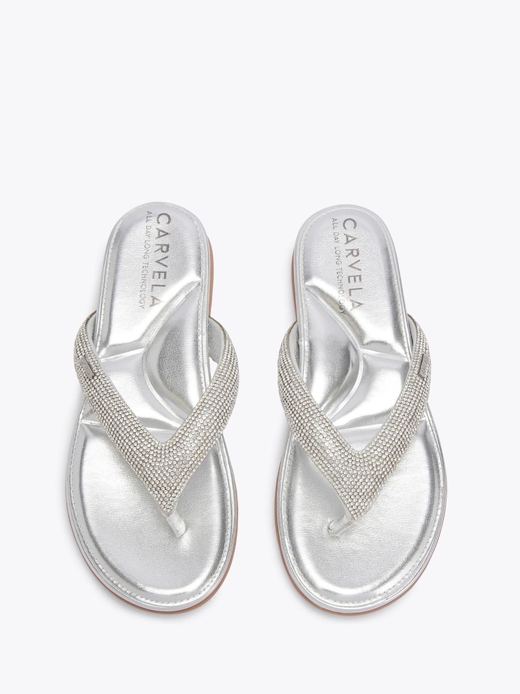 Plateado - Carvela Riviera Jewel Sandals - Imagen 2 de 4 Plateado - Carvela Riviera Jewel Sandals - Imagen 2 de 4