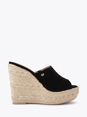 Carvela Comfort Fiorella Wedge Black Sandals - Image 1 of 5
