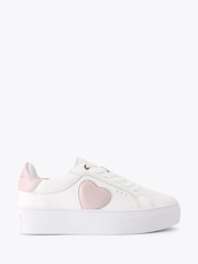 Kurt Geiger London Denim Lana Heart Trainers - Image 1 of 4