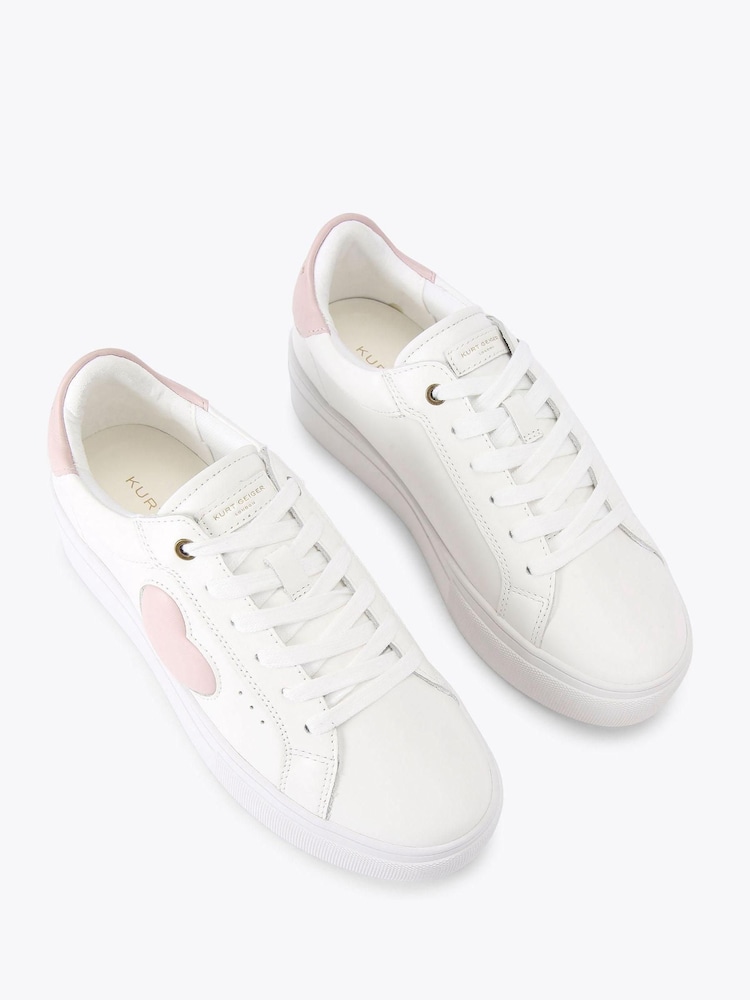 Kurt Geiger London Denim Lana Heart Trainers - Image 2 of 4