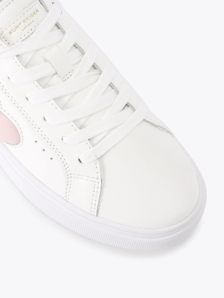 Kurt Geiger London Denim Lana Heart Trainers - Image 3 of 4