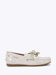 Kurt Geiger London Chelsea Tie Moccasin White Pumps - Image 1 of 4