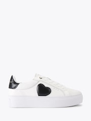 Kurt Geiger London Denim Lana Heart Trainers - Image 1 of 4