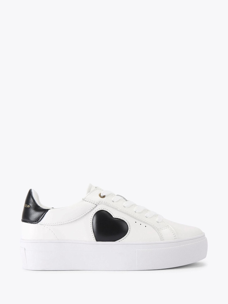 Kurt Geiger London Denim Lana Heart Trainers - Image 1 of 4