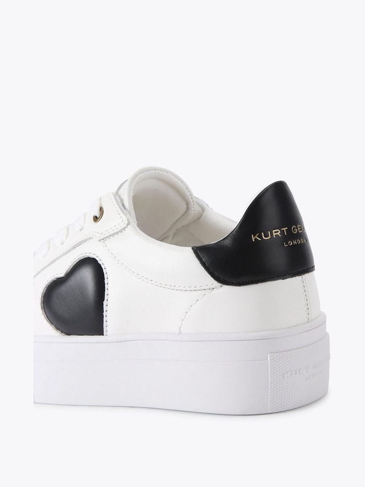 Kurt Geiger London Denim Lana Heart Trainers - Image 3 of 4