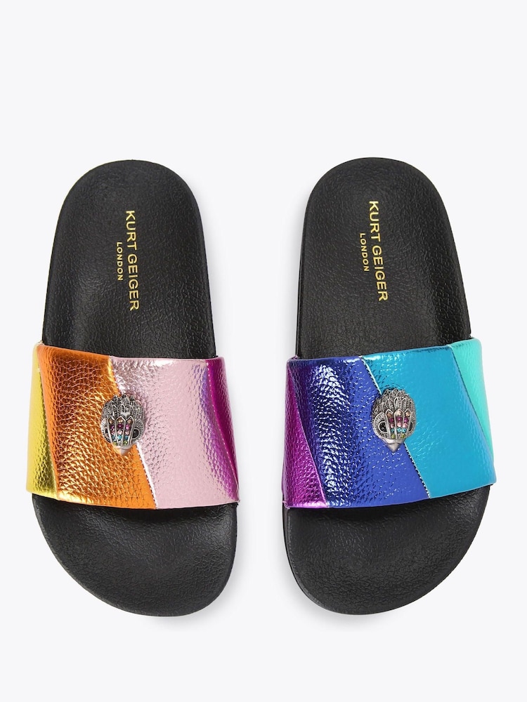 Kurt Geiger London Pink Kids Mini Meena Eagle Sandals - Image 2 of 4 Kurt Geiger London Pink Kids Mini Meena Eagle Sandals - Image 2 of 4