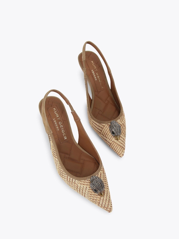 Kurt Geiger London Belgravia Eagle Sling Back Shoes - Image 2 of 4