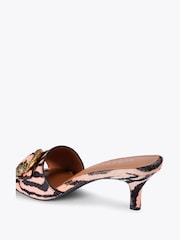 Kurt Geiger London Pink Mayfair Mule Mid Heel Sandals - Image 2 of 4