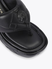 Kurt Geiger London Kensington Puffthong Black Sandals - Image 4 of 4