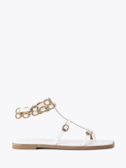 Kurt Geiger London White Regent Flat Gladiator Sandals - Image 1 of 4