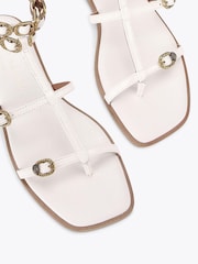 Kurt Geiger London White Regent Flat Gladiator Sandals - Image 2 of 4