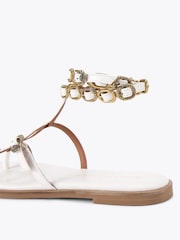 Kurt Geiger London White Regent Flat Gladiator Sandals - Image 4 of 4