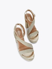 Goud - Carvela Gold Gala Platform Sandals - Image 3 of 5