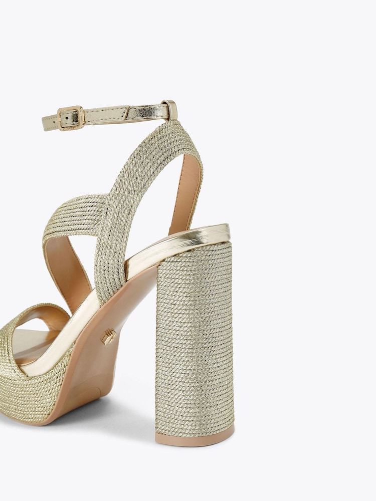 Goud - Carvela Gold Gala Platform Sandals - Image 4 of 5