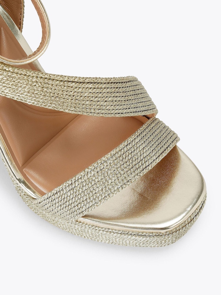 Goud - Carvela Gold Gala Platform Sandals - Image 5 of 5