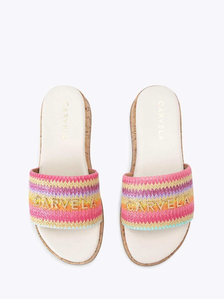 Carvela Pink Cloud Stripe Sandals - Image 2 of 4
