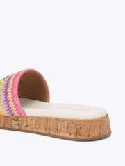Carvela Pink Cloud Stripe Sandals - Image 3 of 4