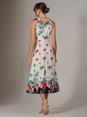 Jolie Moi Cream Jersey Sleeveless Midi Dress - Image 2 of 5