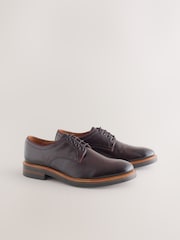 Burgundy Red Heritage Derby Shoes - Image 3 of 6