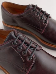 Burgundy Red Heritage Derby Shoes - Image 4 of 6