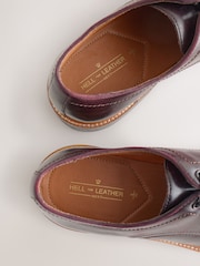 Burgundy Red Heritage Derby Shoes - Image 5 of 6