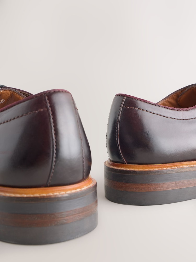 Burgundy Red Heritage Derby Shoes - Image 6 of 6