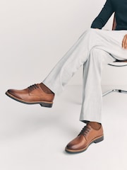 Tan Brown Heritage Derby Shoes - Image 1 of 5