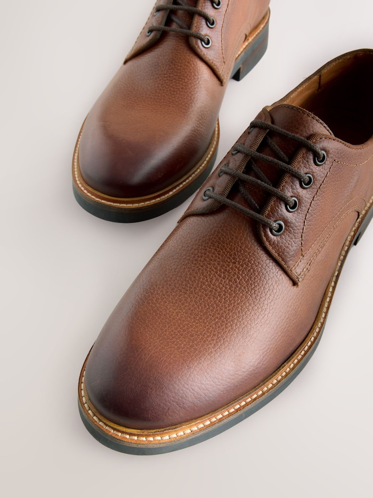 Tan Brown Heritage Derby Shoes - Image 5 of 5