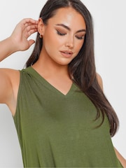 Yours Curve Green Elevated Rib Vest - Image 4 of 5