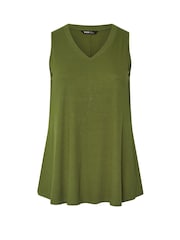 Yours Curve Green Elevated Rib Vest - Image 5 of 5