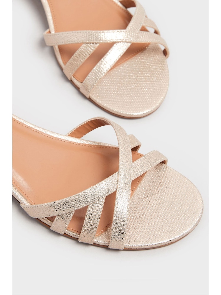 Dorado - Sandalias de cuña con tiras y tacón medio de Long Tall Sally - Imagen 5 de 5 Dorado - Sandalias de cuña con tiras y tacón medio de Long Tall Sally - Imagen 5 de 5