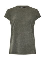 Yours Curve Green Knitted Co-Ord T-Shirt - Image 5 of 5