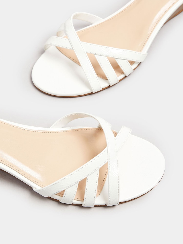 Weiß - Long Tall Sally Mid Heel Strappy Wedge Sandals - Bild 5 von 5 Weiß - Long Tall Sally Mid Heel Strappy Wedge Sandals - Bild 5 von 5
