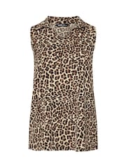 Yours Curve Natural Leopard Print Vest - Image 5 of 5