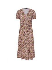 Rosa - M&Co Petite Jersey Floral Print Wrap Dress - Imagen 6 de 6