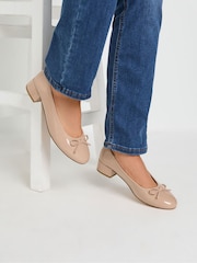 Long Tall Sally Nude Heeled Ballet Paten Pumps - Image 1 of 5
