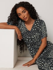 M&Co Petite Floral Print V-Neck Midi Dress - Bild 4 von 5