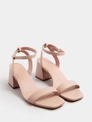 Телесный - Yours Curve Two Part Block Sandals - Image 3 of 5