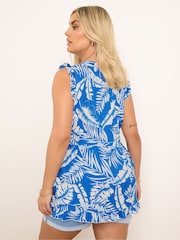 Hellblau - Yours Curve Frill Hem Top - Bild 2 von 5