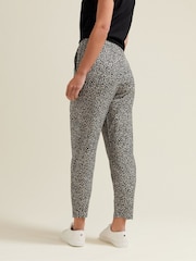M&Co Black Petite Hareem Spot Print Trousers - Image 3 of 6